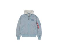 Alpha Industries MA-1 TT Hood Light Veste bombers pour homme Taille L - Gris-bleu