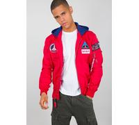 Alpha Industries MA-1 TT Hood NASA Veste Speed Red L