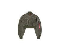 Alpha Industries MA-1 Vintage Cropped Veste bombers pour femme Taille S - Vert
