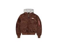 Alpha Industries MA-1 Zip Hood Backprint Bomber Veste pour homme Powder Brown M