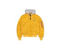 Alpha Industries MA-1 Zip Hood Backprint Slim Veste bombers pour homme Taille M - Jaune