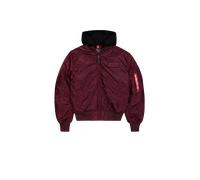 Alpha Industries MA-1 Zip Hood Backprint Veste bombers pour homme Taille S - Rouge
