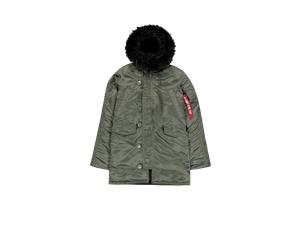 Alpha Industries N-3B VF 59 Vestes d'hiver pour femme Taille L - Vert/Noir