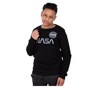 Alpha Industries NASA Reflective Enfants Sweat-Shirt Black
