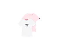 Alpha Industries New Basic Big Logo T-Shirt 2 Pack pour femme Taille XL -