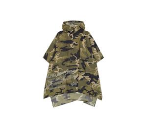 Alpha Industries Packable Rain Cape Vestes de campagne pour homme Taille onesize - Camouflage Woodland