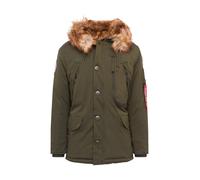 ALPHA INDUSTRIES Parka d’hiver 'Polar' chamois / olive / rouge vif / blanc, Taille XS
