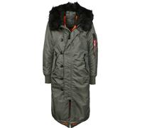 ALPHA INDUSTRIES Parka d’hiver vert foncé / noir, Taille L