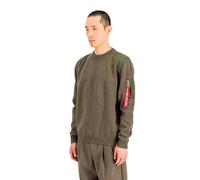 Alpha Industries Knitted Utility Sweater Tricots pour homme Taille XL - Vert olive