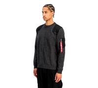 Alpha Industries Knitted Utility Sweater Tricots pour homme Taille S - Noir