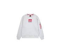 Alpha Industries Satin Logo Sweatshirt pour Homme Pastel Grey L
