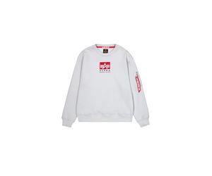 Alpha Industries Satin Logo Sweatshirt pour Homme Pastel Grey L