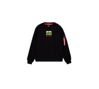 Alpha Industries Satin Logo Sweatshirt pour homme Taille 2XL - Noir