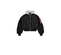 Alpha Industries Short Hooded Light Bomber Veste pour femme Black M