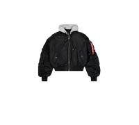 Alpha Industries Shorts Hooded Light Vestes Bombers pour femme Taille M - Noir