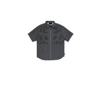 Alpha Industries Shorts Sleeve Laser Cut Shirt Surchemises pour homme Taille M - Gris