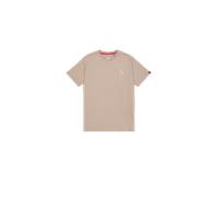 Alpha Industries Signature Puff Print Backprint T-Shirt pour homme Taille M - Beige