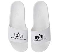 Alpha Industries Slider Tongs Confortables pour Hommes Plate-Forme, White, 46 EU