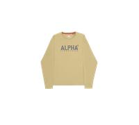 Alpha Industries Stencil Loose Longsleeve Manches longues pour homme Taille L - Vert olive