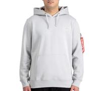 Alpha Industries Sweat-shirt à capuche imprimé au dos – Gris M Homme