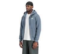 Alpha Industries Sweatshirt à capuche zippé Basic petit logo Bleu L
