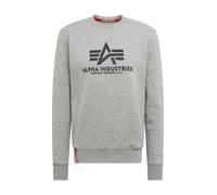ALPHA INDUSTRIES Sweat-shirt anthracite / gris clair / rouge, Taille L