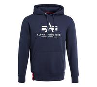 Alpha Industries Basic Big Logo Hoodie pour homme Taille 3XL - Bleu marine