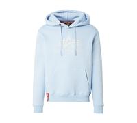 ALPHA INDUSTRIES Sweat-shirt bleu clair / blanc, Taille S