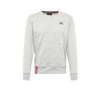 ALPHA INDUSTRIES Sweat-shirt gris chiné / rouge / noir, Taille L
