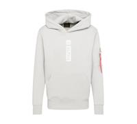 ALPHA INDUSTRIES Sweat-shirt gris clair / blanc, Taille L