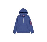 ALPHA INDUSTRIES Sweat-shirt gris clair / bleu violet / rouge foncé, Taille L