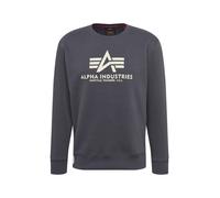 ALPHA INDUSTRIES Sweat-shirt gris foncé / blanc, Taille S
