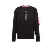 ALPHA INDUSTRIES Sweat-shirt gris / rouge / noir, Taille L