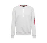 ALPHA INDUSTRIES Sweat-shirt gris / rouge sang / blanc cassé, Taille S