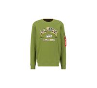 Alpha Industries College Camo Sweatshirt pour homme Taille S - Vert mousse