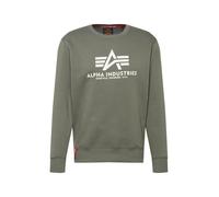ALPHA INDUSTRIES Sweat-shirt kaki / blanc naturel, Taille L