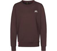 ALPHA INDUSTRIES Sweat-shirt marron / blanc, Taille S