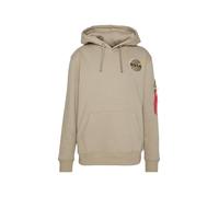 ALPHA INDUSTRIES Sweat-shirt 'NASA Orbit' beige foncé / orange / noir / blanc, Taille XL