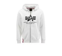Alpha Industries Basic Big Logo Zip Hoodie pour homme Taille 2XL - Blanc