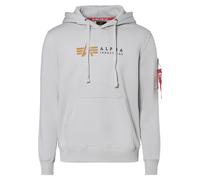 ALPHA INDUSTRIES Sweat-shirt noisette / gris clair / rouge foncé / noir, Taille S