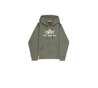 Sweatshirt Basic Zip Hoody Alpha Industries - Dark Olive XL