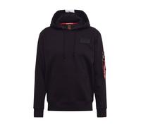 ALPHA INDUSTRIES Sweat-shirt 'Red Stripe' noir / blanc, Taille L