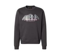 ALPHA INDUSTRIES Sweat-shirt 'Studio Edition Vibe' gris foncé / vert pastel / rose, Taille L