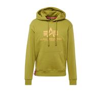 Alpha Industries Basic Big Logo Hoodie pour homme Taille S - Vert mousse