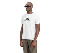 Alpha Industries T-shirt Basic Big Logo Rubber Homme Blanc/Noir Taille 2XL