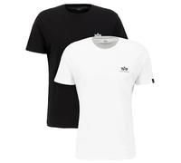 T-shirt avec petit logo Alpha Industries Basic (x2) Noir S