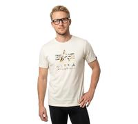 Alpha Industries – T-shirt camouflage manches courtes – Blanc S Homme