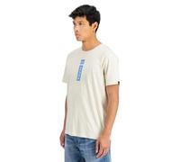 Alpha Industries T-shirt Alpha Puff Print pour homme Blanc Taille M