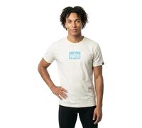 Alpha Industries Satin Logo Short Sleeve T-shirt Beige S Homme