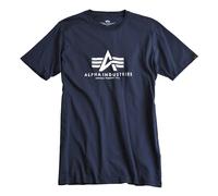 Alpha Industries Basic Big Logo T-Shirt pour homme Taille XS - Bleu marine